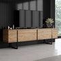 Hanah Home Soporte para TV Luxe - Pino Atlántico y Negro